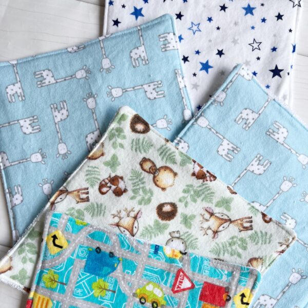 .5 Face Cloths - Baby Blue - Image 2