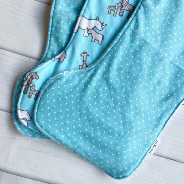 3 Shoulder Burp Towels - Blues - Image 3