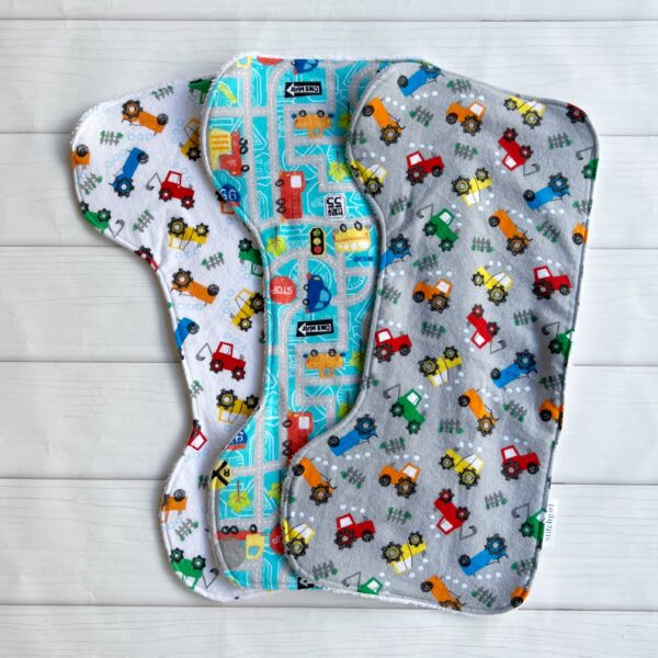 3 Shoulder Burp Towels - On the Move