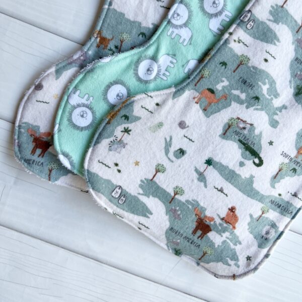 3 Shoulder Burp Towels - Our World - Image 3