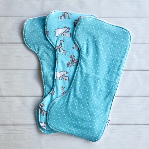 3 Shoulder Burp Towels - Blues